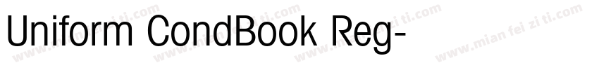 Uniform CondBook Reg字体转换